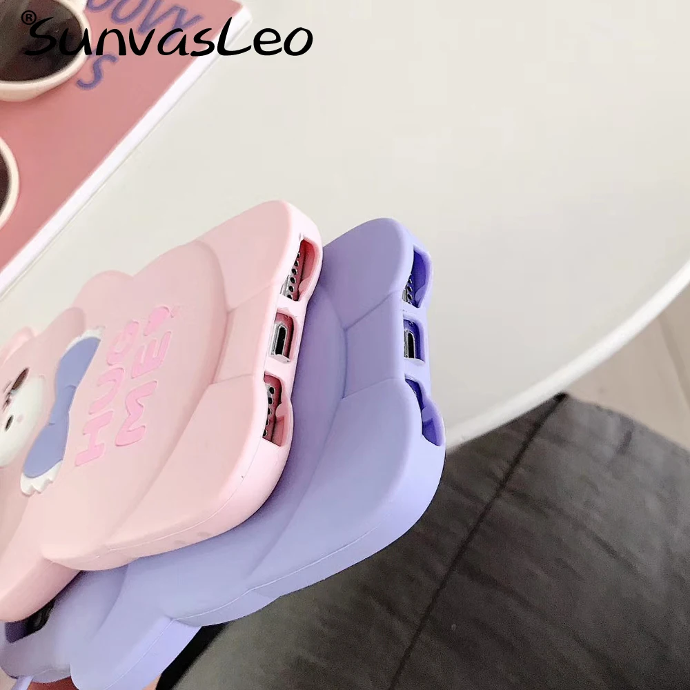 3D мультяшный Мягкий силиконовый чехол для iPhone 5 6 7 8 Plus X XR XS Max Samsung A20 A30 A50 J4 J5 J6 J7 J510