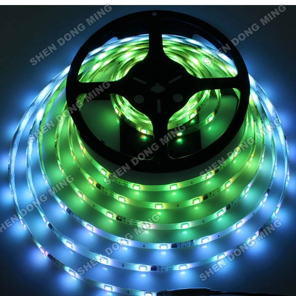 5 м WS2811 Светодиодная лента цифровая суперяркая Водонепроницаемая IP65 5050 RGB 30led 10IC