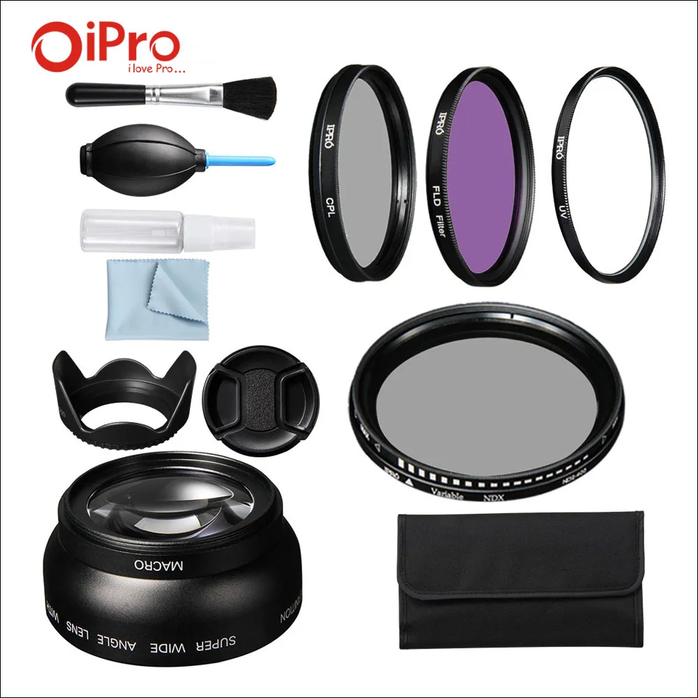 Ipro фильтр 58 мм уф CPL FLD ND2 400 комплект фильтров + для уборки чехол Canon EOS 600D 550D 450D Rebel T4i