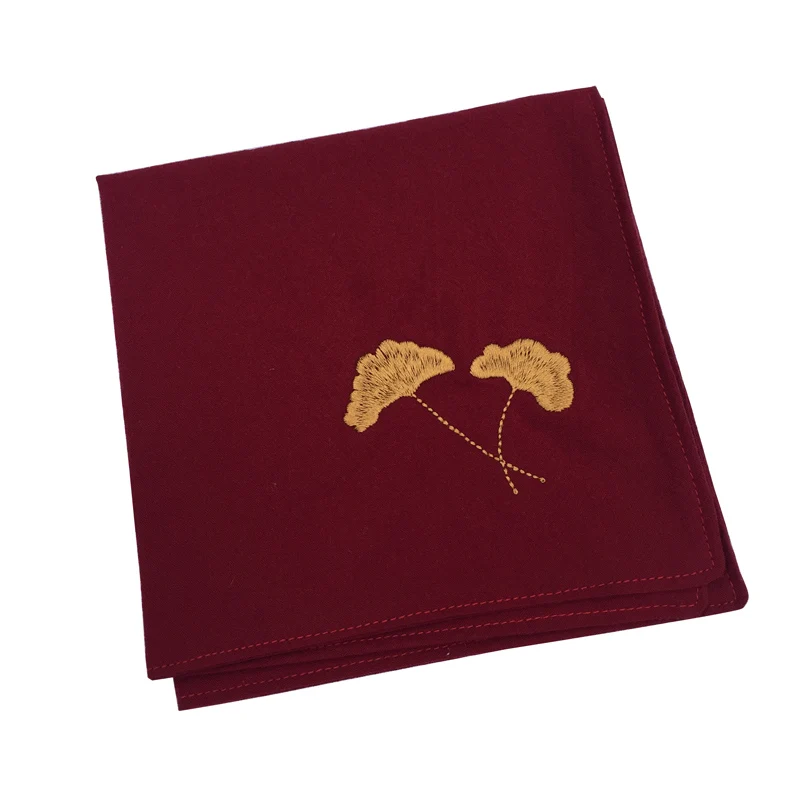 

Pure cotton fine handkerchief female male couples double time! Towel embroidery ginkgo gift custom embroidered words