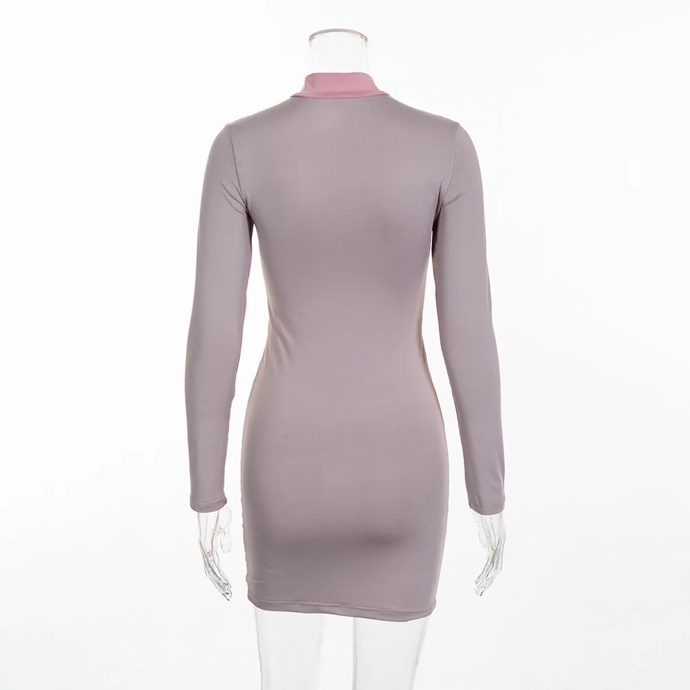 BornToGirl Для женщин Хлопок Сексуальная Bodycon короткое платье женский Осень с