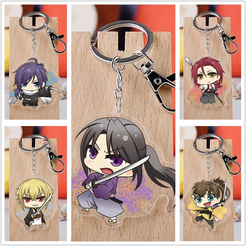 

10 шт./лот аниме хакууки Shinsengumi Kitan акриловый брелок игрушка hijikata Toshizo фигурка сумка кулон двусторонний брелок подарки