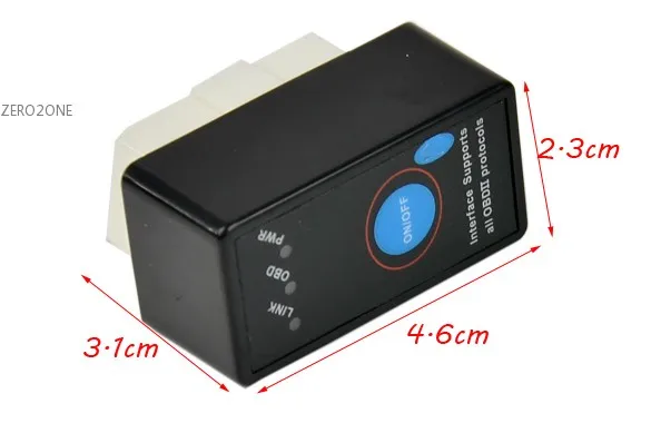 2015 новые супер мини ELM327 Bluetooth с выключатель питания CAN BUS OBDII ELM 327 работу Symbian оптово