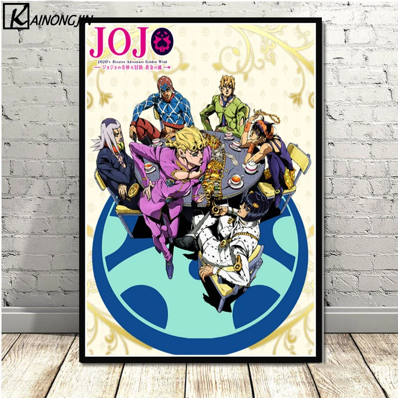 003 Постеры и принты JoJo s причудливый плакат Приключения действие Япония Аниме Холст Картина Настенная художественная картина для гостиной домашний декор - Цвет: 003