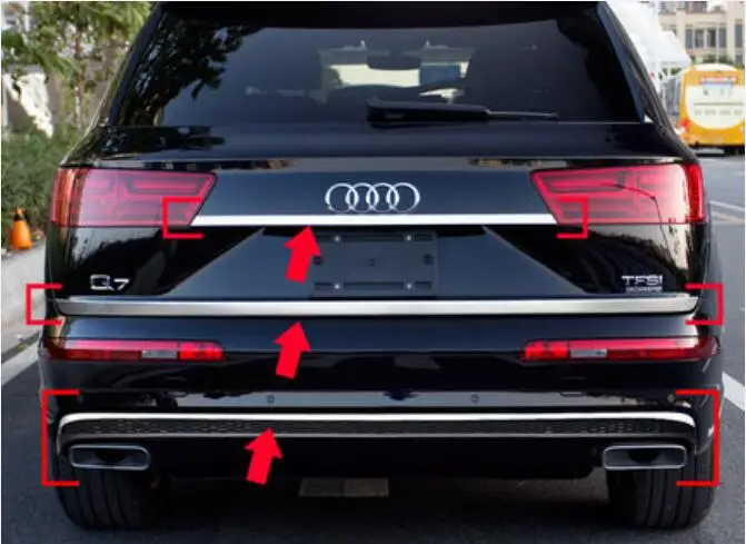 Нержавеющая сталь заднего бампера задняя дверь багажника Крышка Накладка