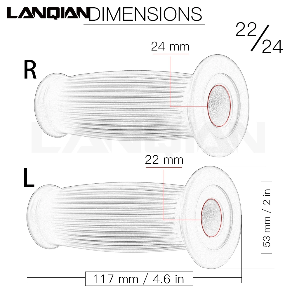 Новые винтажные аксессуары для мотоциклов Cafe Racer резиновые ручки 7/8 дюйма 22 мм CG125