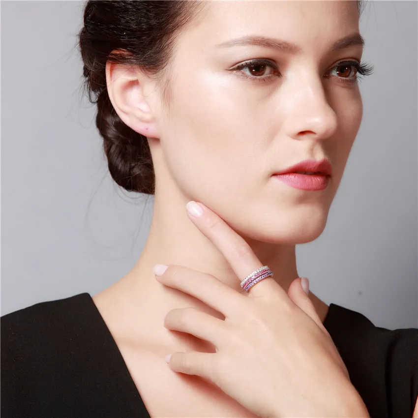 Uloveido Модные Серебристые Цвет обручальные кольца для женщин Анель feminino Подвески