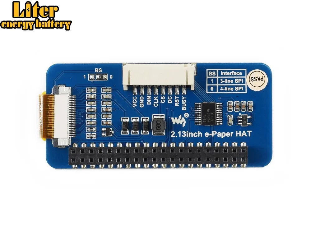 Waveshare 2 13 'ɾ-Paper HAT 250x122 дюймовый дисплей E-Ink для RaspberryPi 2B/3B/Zero W цвет: черный белый