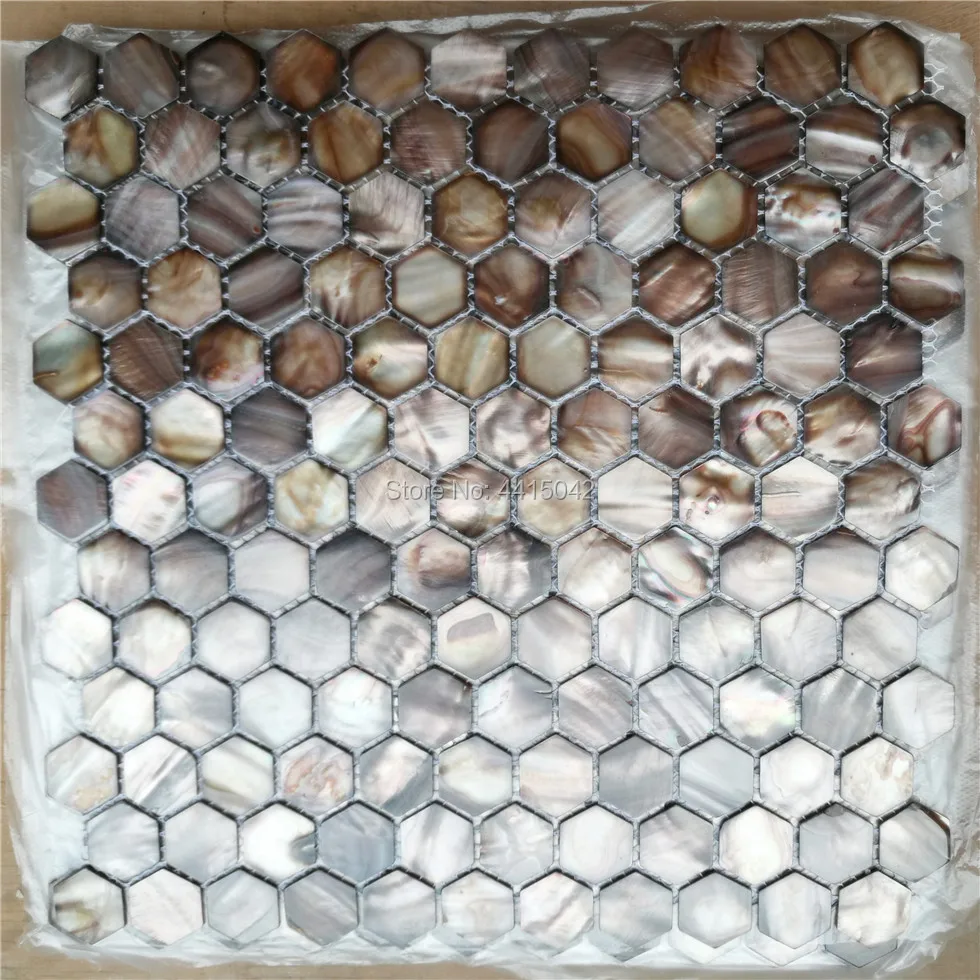 

Mother of pearl mosaic tile for home decoration backsplash and bathroom wall tile hexagon pattern 1 square meter/lot AL074