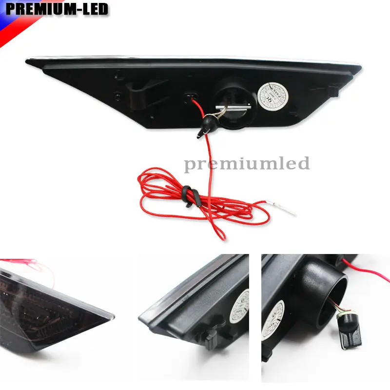 (2) мы работаем по OEM JDM Стиль дымчатые линзы светодиодные боковые габаритные