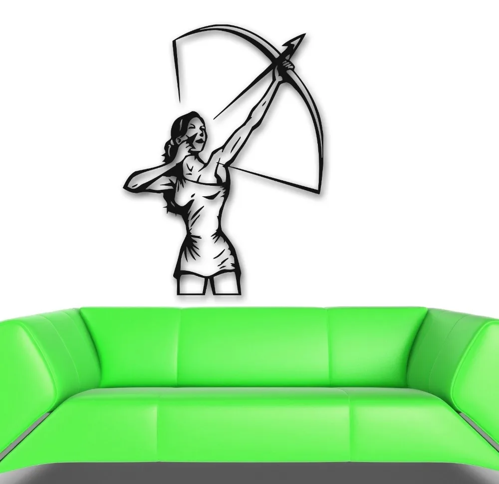 

Wall Stickers Vinyl Decal Sexy Girl Archery Shooting Sport