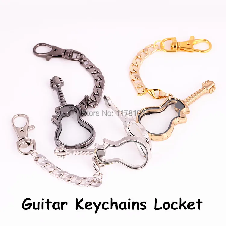 10 шт./лот модный медальон из сплава в форме гитары магнитный стеклянный с