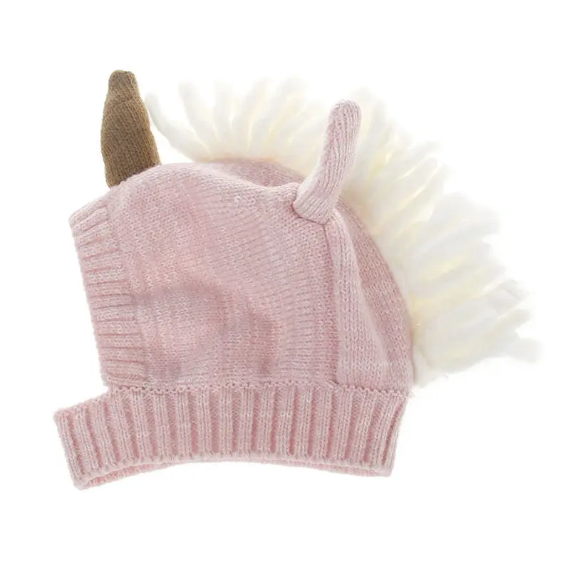 Bnaturalwell New Cute Soft Baby Knitted Hat Ear Care Warm Wool Unicorn Infant Cap Toddler Girl Boy Accessories H077S | Детская одежда и