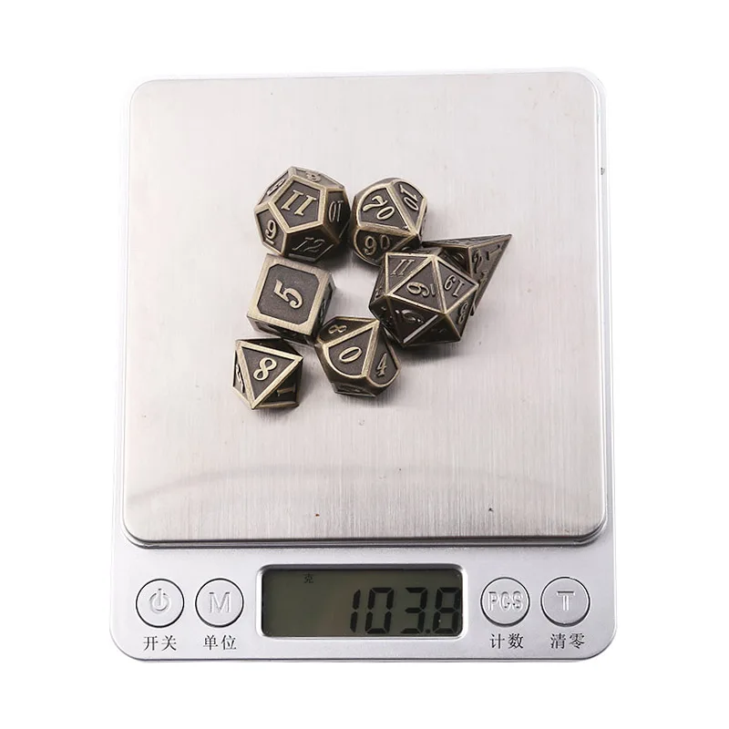 Dnd Dobbelstenen Metalen Rpg набор многогранных подземелий и драконов D20 10 8 12 Tafel игра Zinklegering