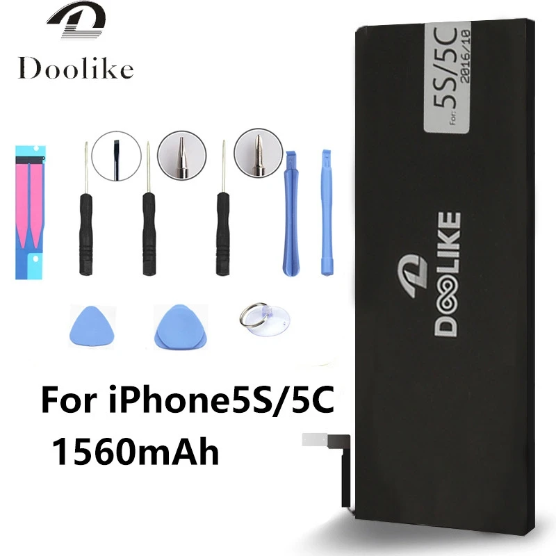 IP5S/5C для iPhone 5S 5C батарея 1560 mAh огромная емкость запасная мобильного телефона литий