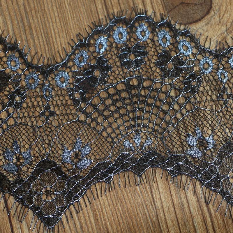 Кружевная ткань с черными ресницами 3 м/партия декоративные мягкие нейлоновые