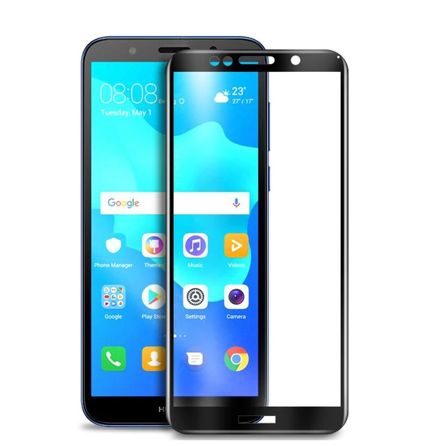 Полностью клеящееся закаленное стекло для Huawei Y5 Prime 2018 защитная пленка экрана DRA