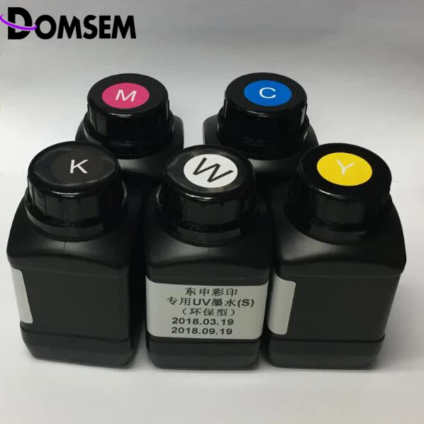 DOMSEM 250 мл 6 бутылок/лот УФ чернила для Epson 1390 L800 1400 1410 1430 1500 Вт R280 R290 R330 L1800 УФ светодиодный принтер(BK C M Y белый