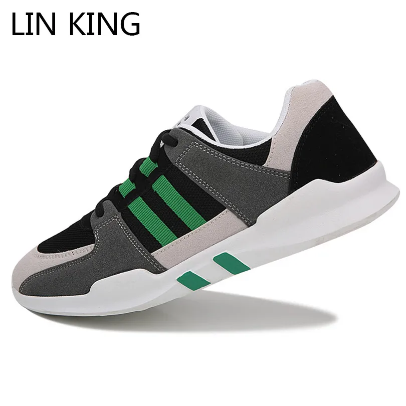 Легкие мужские кроссовки на шнуровке LIN KINIG дышащая летняя повседневная обувь для