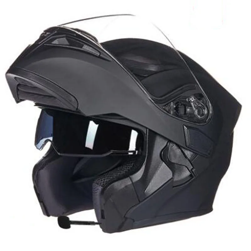 Мотоциклетные шлемы с двойными линзами GXT откидные открытым лицом мотоциклетный