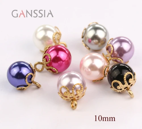 

6pcs/lot Size:10mm Multi-colors Resin Pearl Shank Buttons for DIY Scrapbooking Garment Embellishment Buttons Sewing (ss-67)