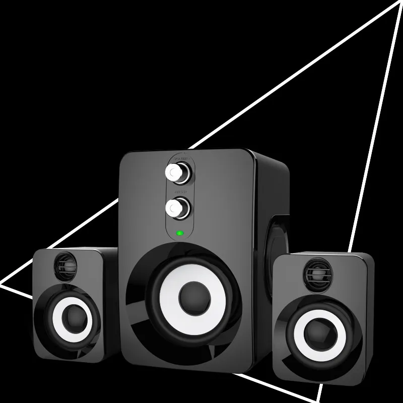 Bluetooth беспроводные колонки компьютерные домашние настольные аудио USB игровые сабвуферы музыкальный плеер 3D стерео звуковые эффекты HiFi тяжелый бас - Цвет: USB 3.5MM