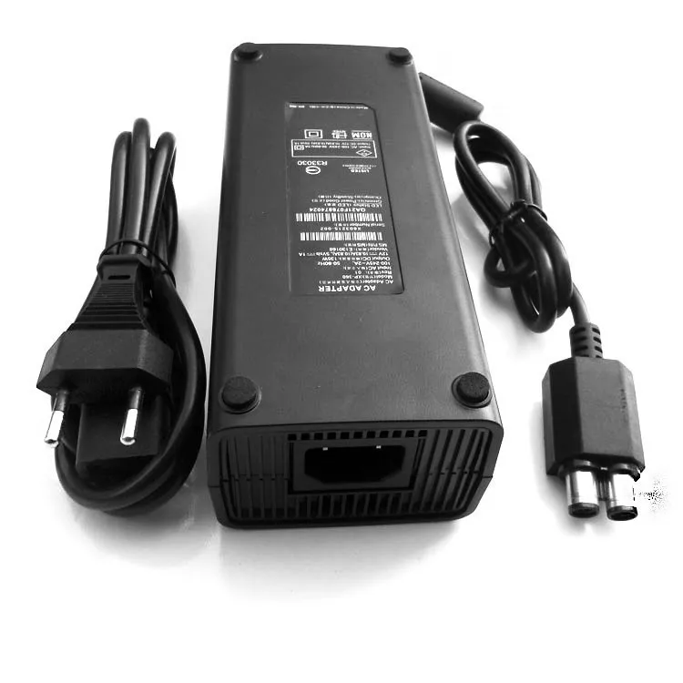 for microsoft xbox 360 x 360 s slim 135w power supply ac adapter charger 220v charge charging power supply cord cable line euus free global shipping