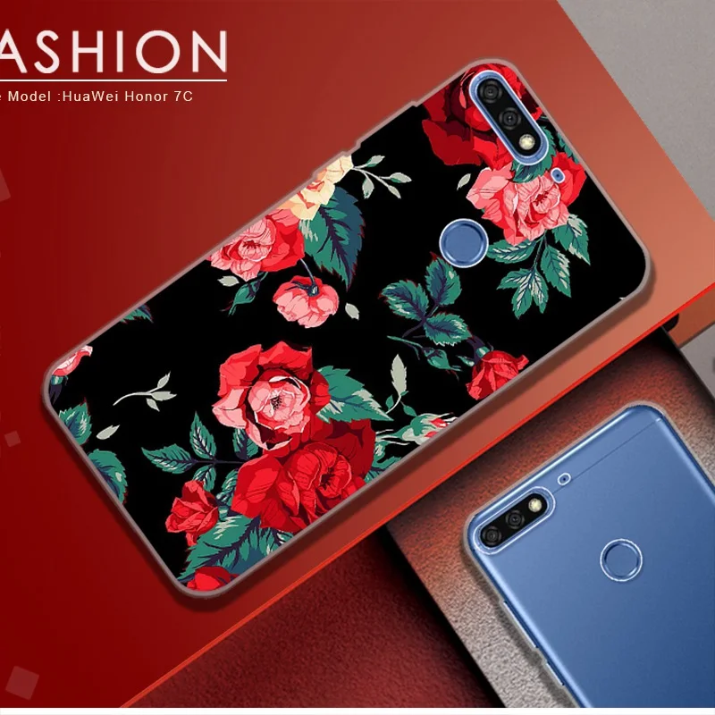 UTOPER Coque для huawei Honor 7C случае Silisone Мягкие TPU милый кот чехол телефона наслаждаться 8