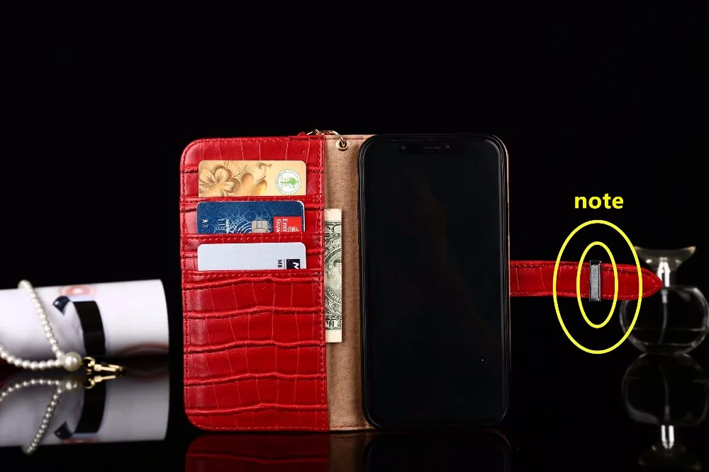 Чехол для телефона iphone 7 8 Plus X XS Max XR случаях Роскошные Крокодил H Клип Бумажник