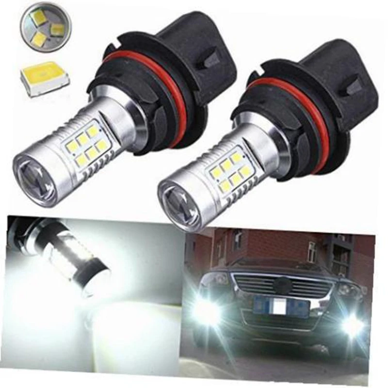 2 шт. HID белые высокие Мощность 9004 HB1 2835 SMD 21 Вт светодиодный Авто Противотуманные