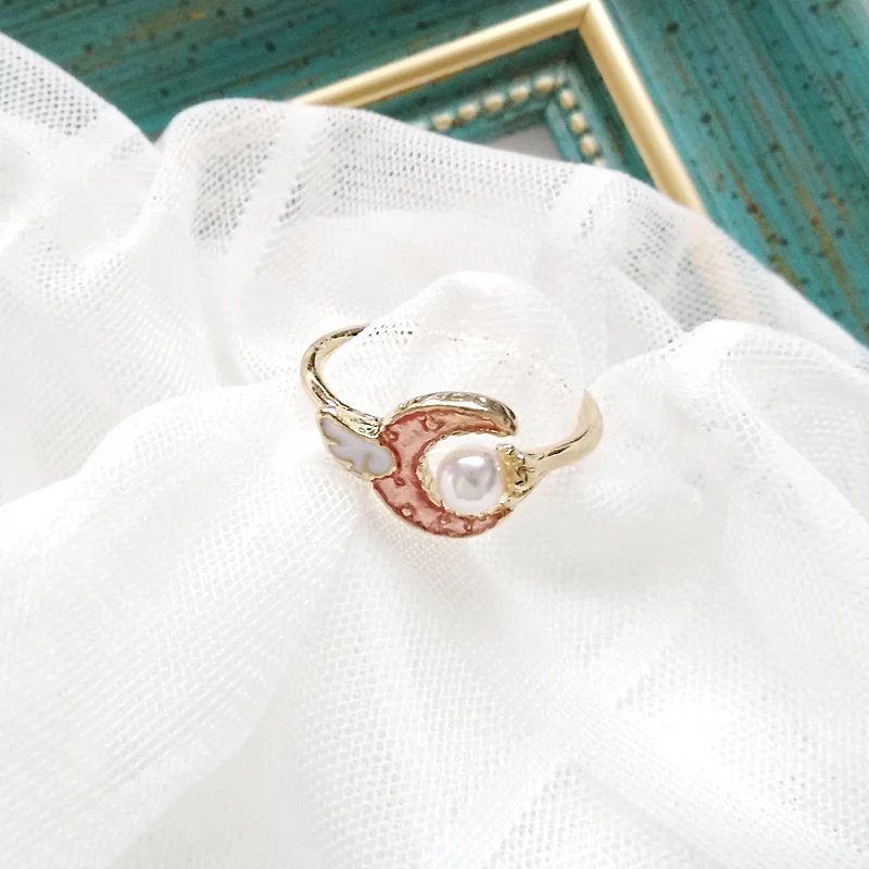 Timlee R002 Бесплатная доставка Новые милые лунное крыло со звездой имитация жемчуга