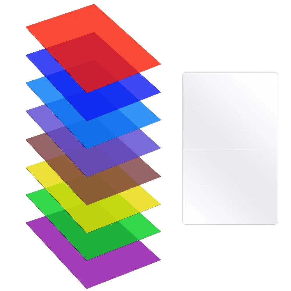 Neewer 8 pack светильник ing Color Filter Tansparent фильтр для коррекции цвета в различных цветов s