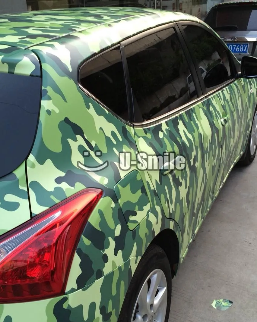 Элитная зеленая камуфляжная виниловая пленка Военная Зеленая городская