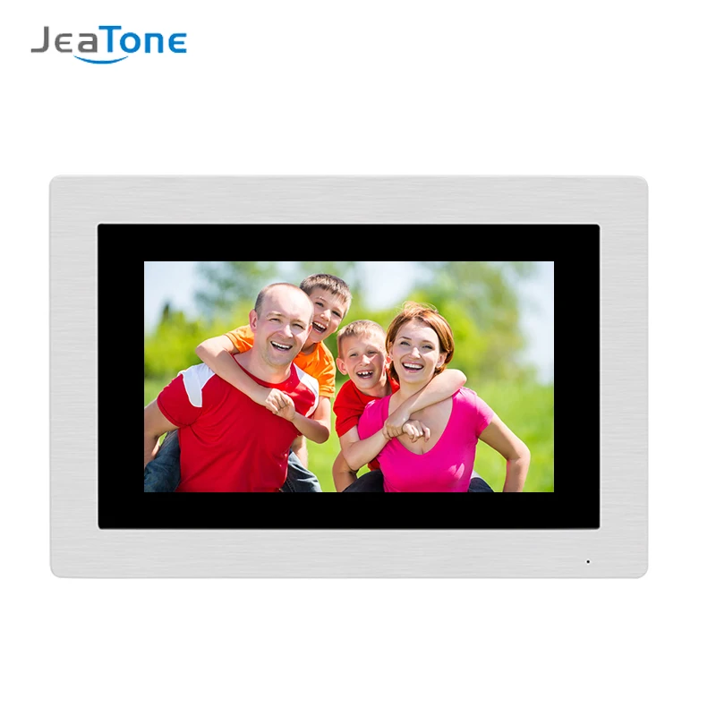 JeaTone 7 дюймов wifi IP видео домофон проводной один монитор система контроля доступа сенсорный экран Обнаружение движения