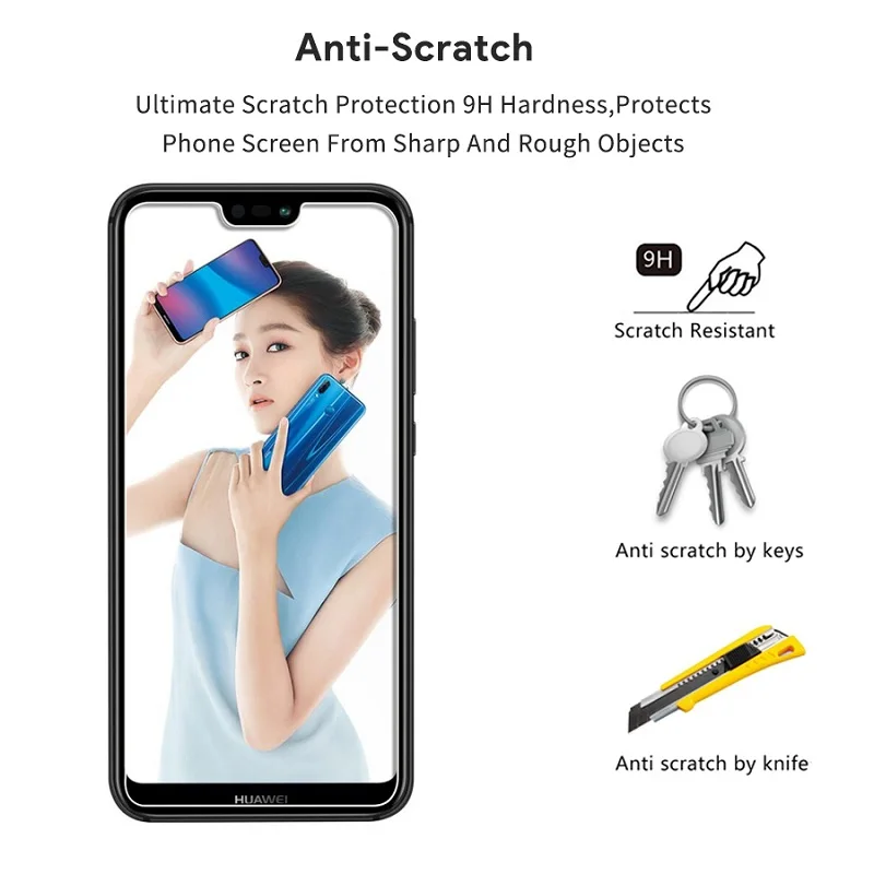 Стекло Экран протектор для Huawei p20 Lite закаленное защитное на защитная пленка