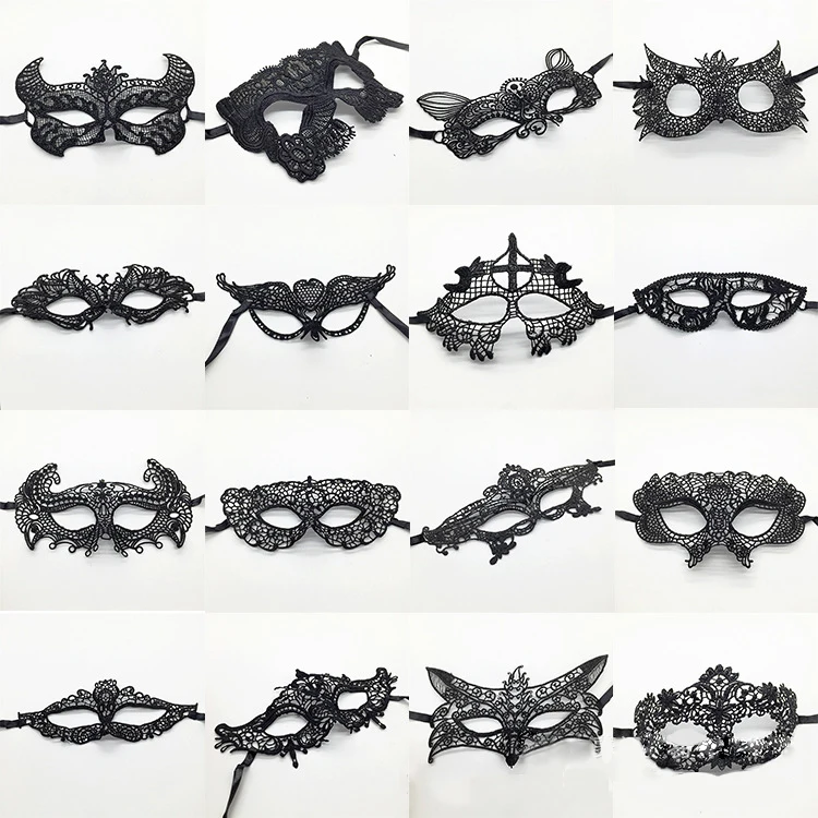 Черная кружевная маска с вырезом для глаз 1 шт.|lace mask|lady lace maskmasks for masquerade |