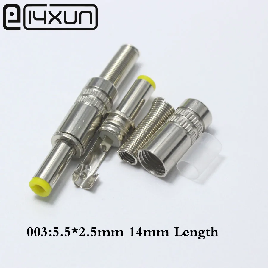 EClyxun 10 шт. металлический 5 5x2 мм 5*2 Штекерный разъем питания постоянного тока длина