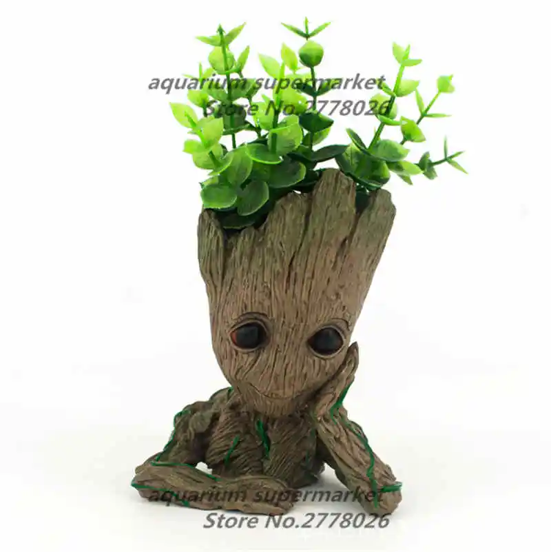 Цветочная ваза в виде черепа горшок ручной работы модель Groot половинчатая