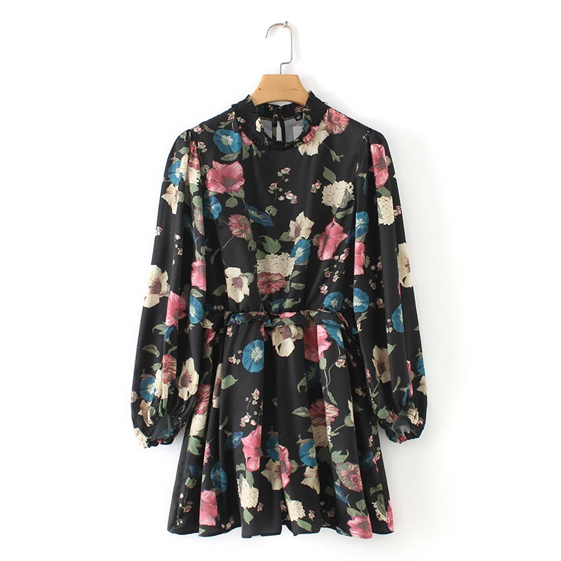 Women Long Sleeve Bohemian Jumpsuit 2019 New Lady Floral Printed Short Playsuit Evening Party Casual Black Jumpsuit&ampRomper | Женская