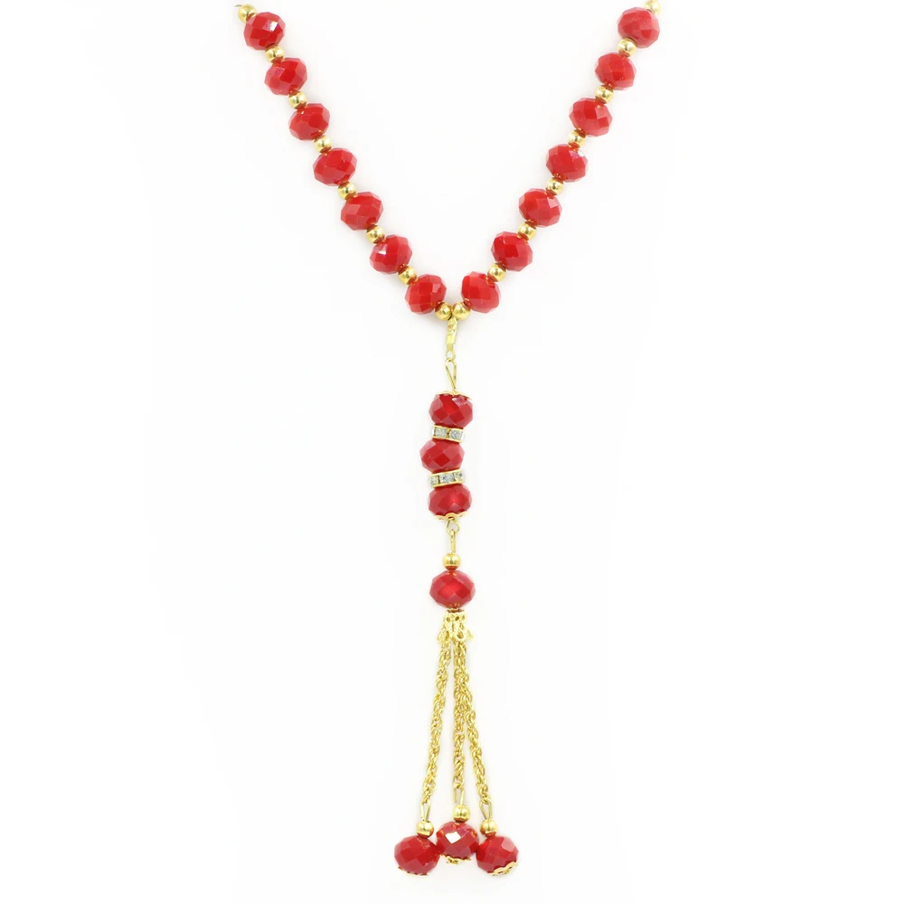 ZHUBI стеклянный бисер 10 мм 1 партия (33 шт.) четки мусульманские браслеты