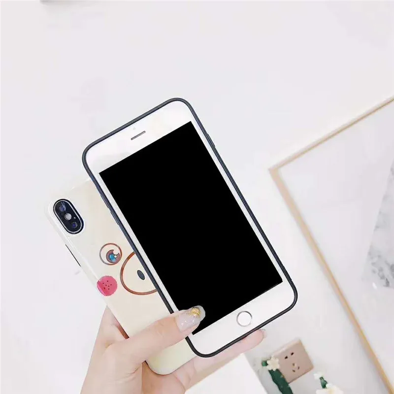 Blue Light Ray Cases Cute Piggy Big Eyes Face Animals Pattern Phone IMD Covers For iPhone X 6 6s Plus 7 8 Fundas Coque Capa |