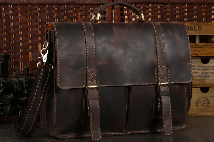 TIDING винтажная сумка из воловьей кожи для школы брендовые дизайнерские сумки