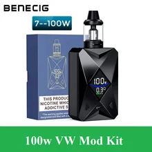 Benecig Goblin 100 Вт Алмазный вейп комплект Электронная сигарета вейпер 2000 мАч батарея с большой паровой атомайзер электронная сигарета испаритель