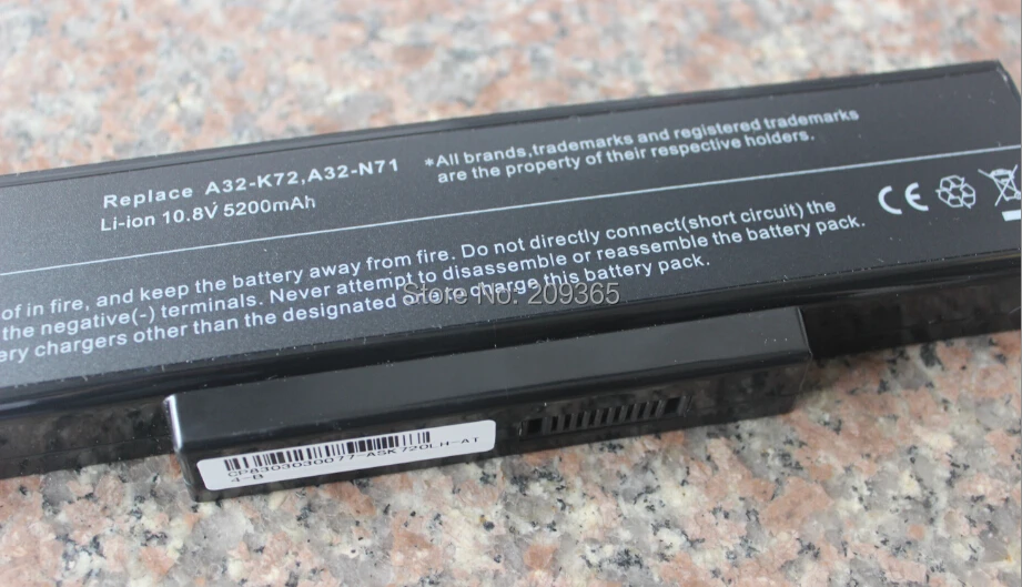 Аккумулятор для ноутбука Asus n73sv A32-K72 A32-N71 K72 K72D K72F K73 K73SV K73S K73E N73SV k72-100 A72 N73 X77 Pro7A X72 X73