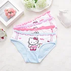 Трусы для девочек, хлопковые, с милым рисунком, 4, шт.упак.