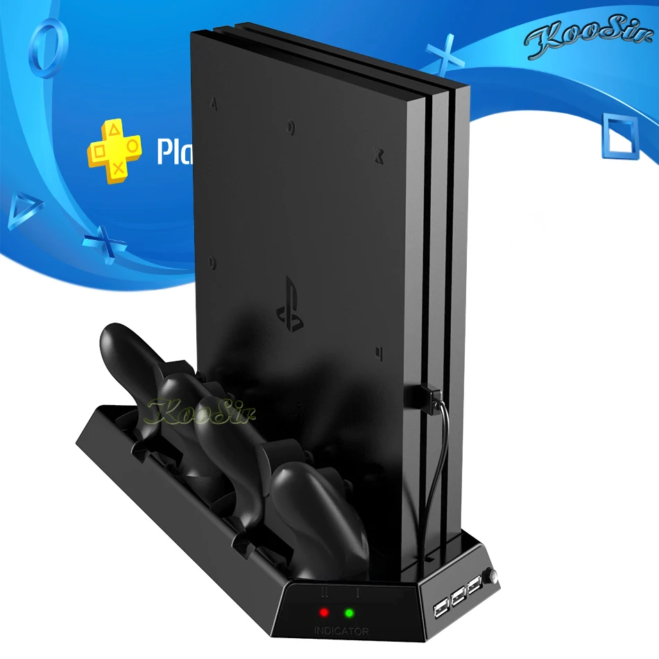 PS Play Station 4 PRO охлаждающий вентилятор Подставка для sony Playstation 4 PS4 Pro контроллер зарядное устройство геймпад зарядная док-станция