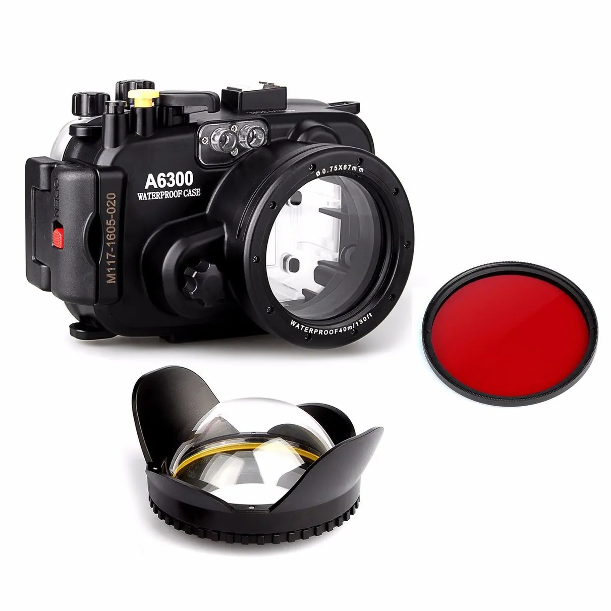 Meikon 130ft чехол для подводной камеры sony A6300 + широкоугольный купольный порт