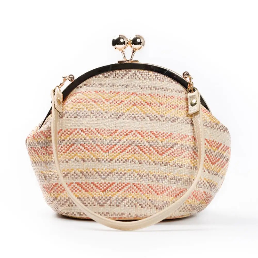 Summer Fashion Colourful Straw Handbags Clutch Shoulder Bag Women Wallet