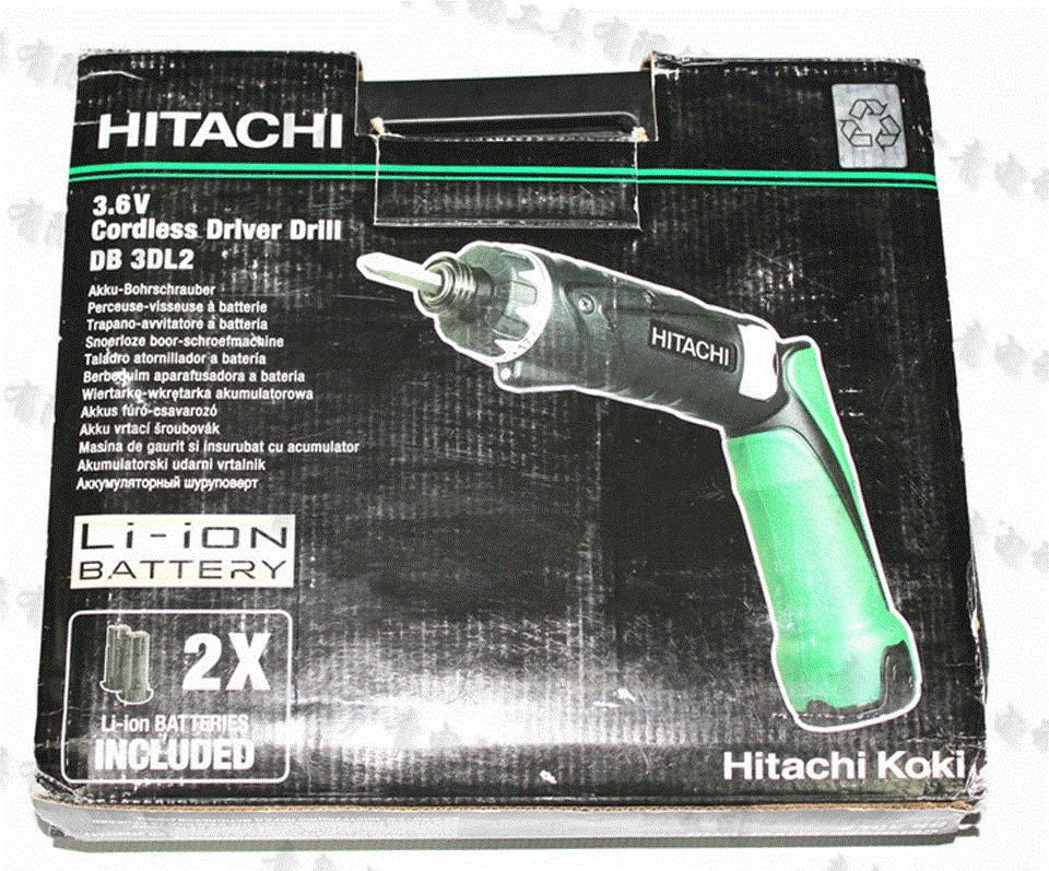Япония HITACHI DB3DL2 зарядная отвертка электрическая отвертка Складная 3,6 в двойные литиевые батареи
