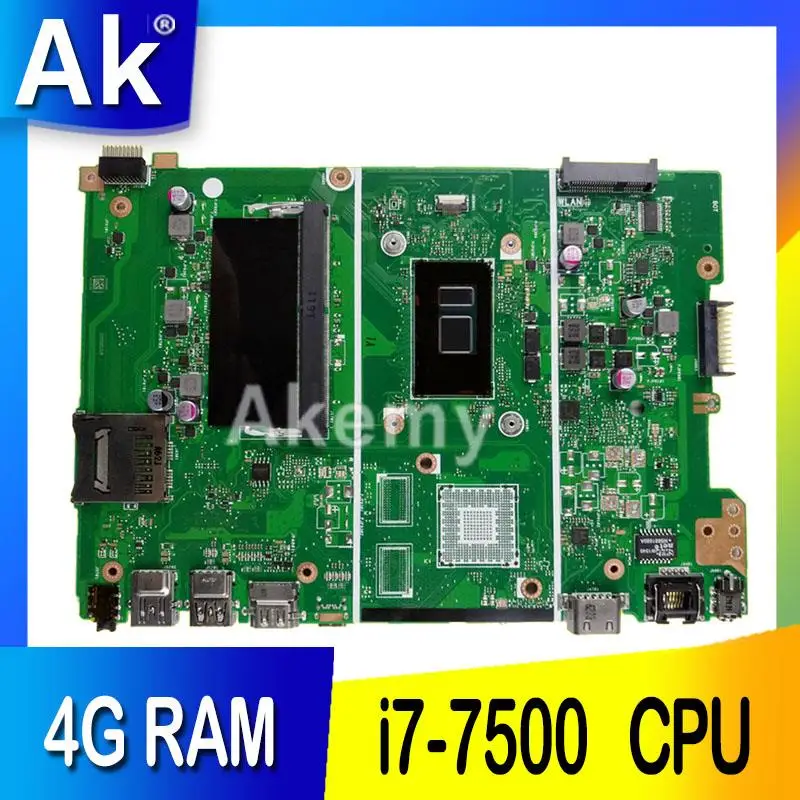 

AK X441UA материнская плата с 4G RAM i7-7500 для For Asus X441UV X441U F441U A441U X441UR материнская плата для ноутбука тест 100% ОК
